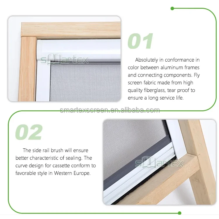 Retractable Fiberglass Mosquito Net Sliding Insect Screen Window Roller for Aluminum Window