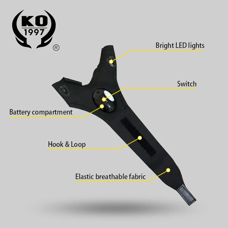 Manufacturers outdoor fishing tools magic belt fingerless gloves LED flashlight gloves