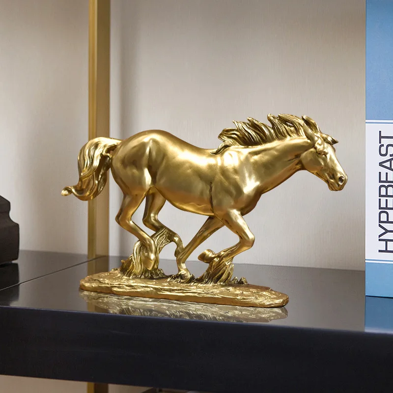 New retro running horse sculpture handicraft ornaments  living room porch office cabinet decoration creative desktop ornaments