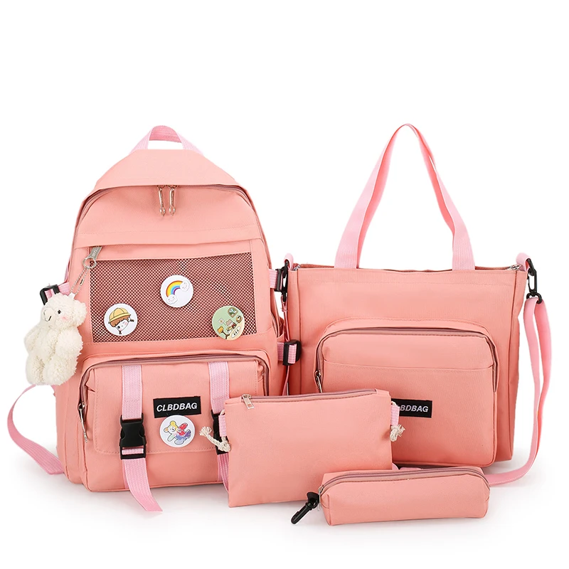 children backpack makeup clothes bag set school 4 pcs backpack ashia  school bookbag cool