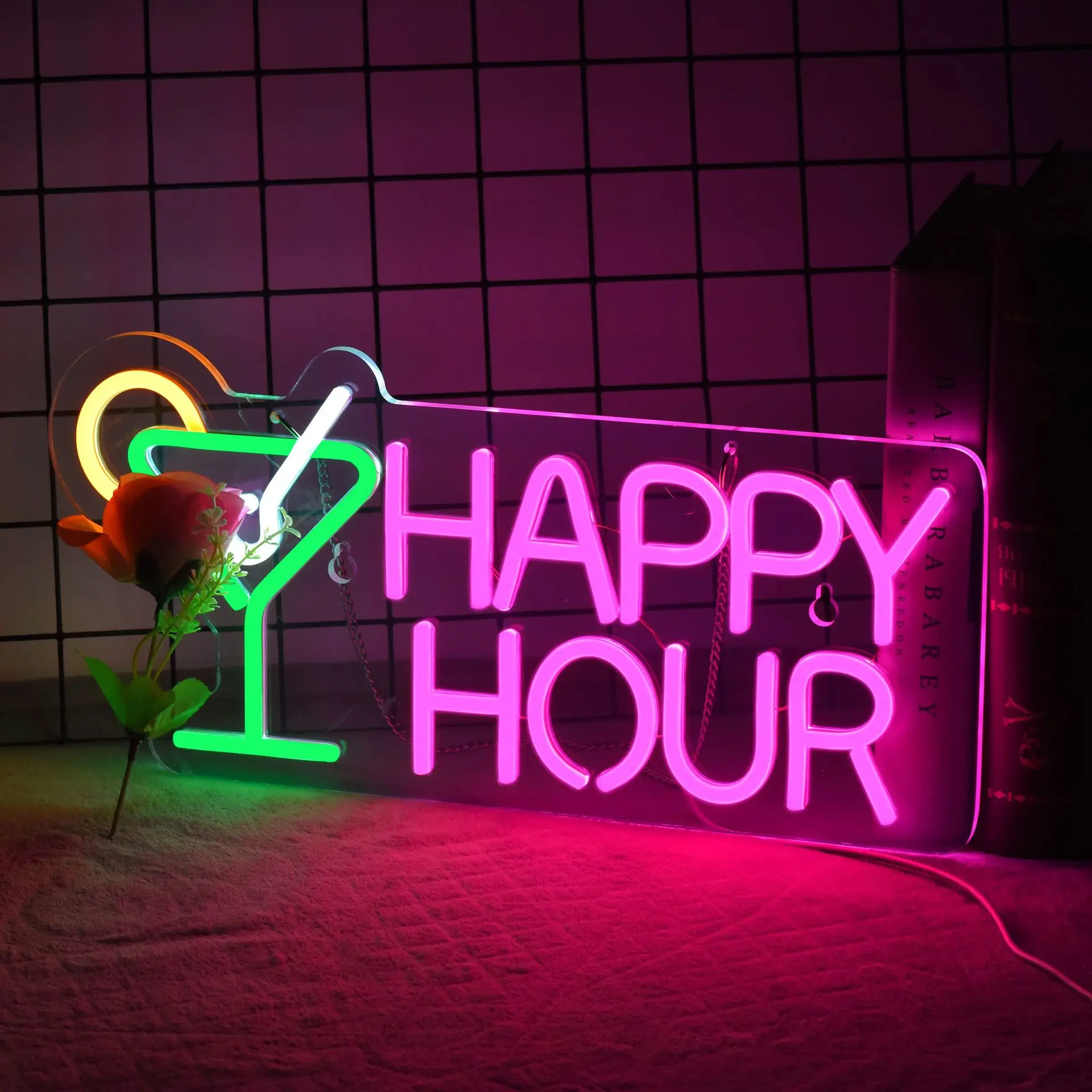 LED Neon Wall Light for Bar and Café  Beer Glass Design Illuminated Sign for Restaurant Decor Creative Advertising Display