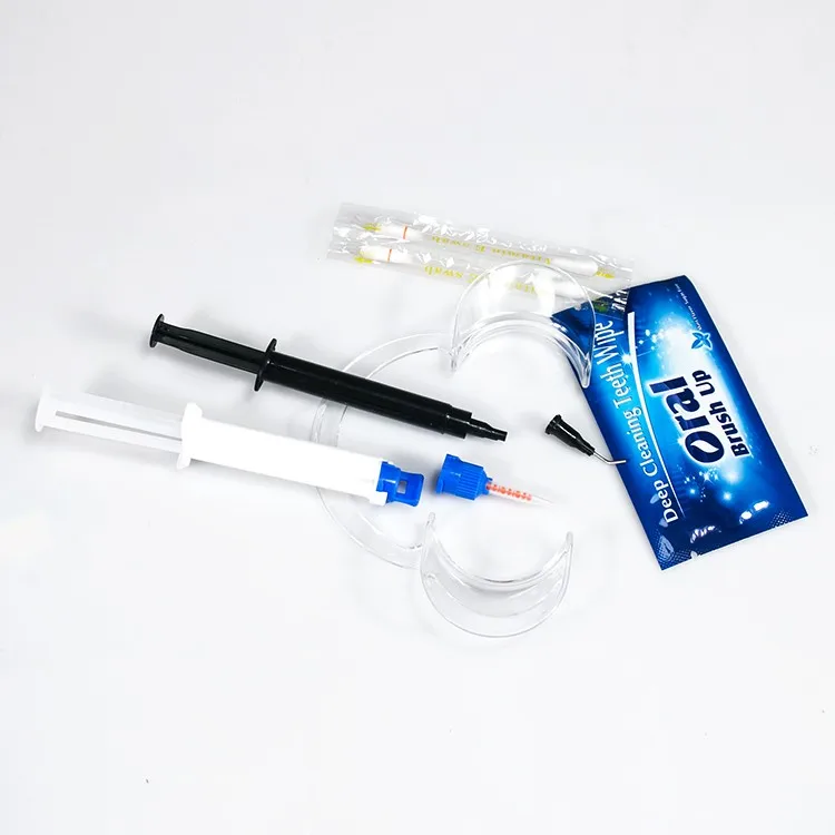 New dental to whiten CE 35% hp professional peroxide pap gel teeth whitening kits dual barrel syringe