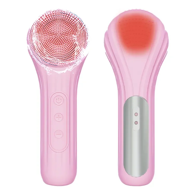 Silicone Electric Facial Cleaning Brush Vibration Face Cleaner Deep Cleaning Pores Face Skin Care Tools Massager 2 Hours