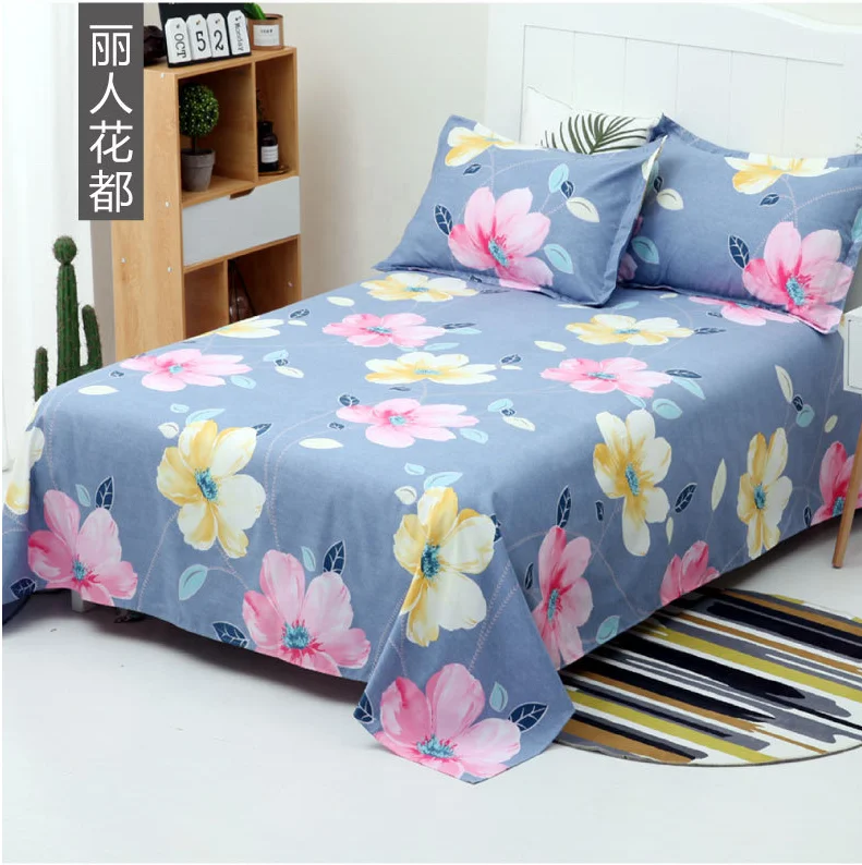 Bedding milled bed sheet single new four season plant cotton bed sheet