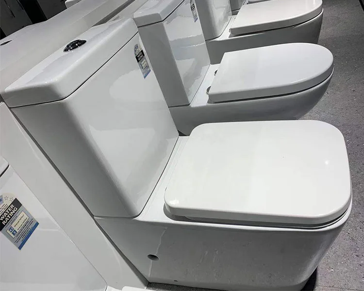 Foshan bathroom ceramic washdown sanitary ware elegant design two piece square toilet 8067