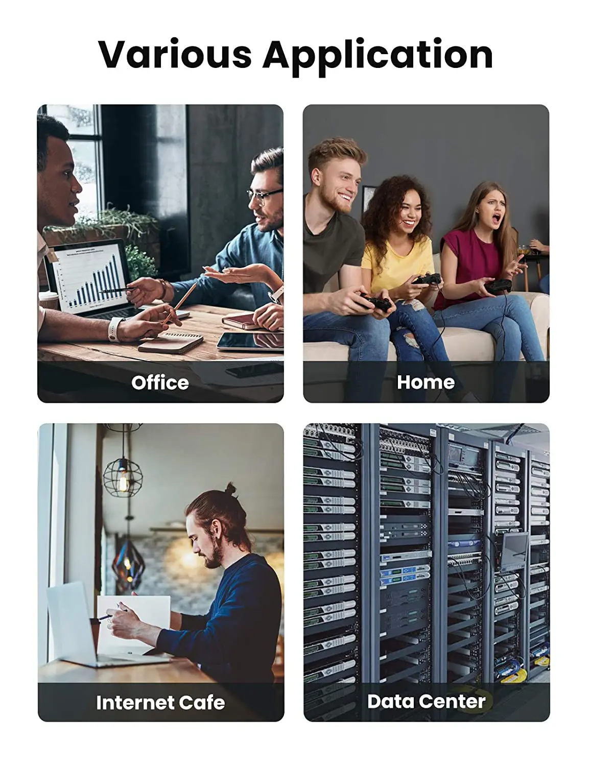 Ethernet-кабель UGREEN Cat 7 высокоскоростной плоский гигабитный кабель RJ45 LAN 10 Гбит/с экранированный Интернет-кабель для игр PS5 PS4