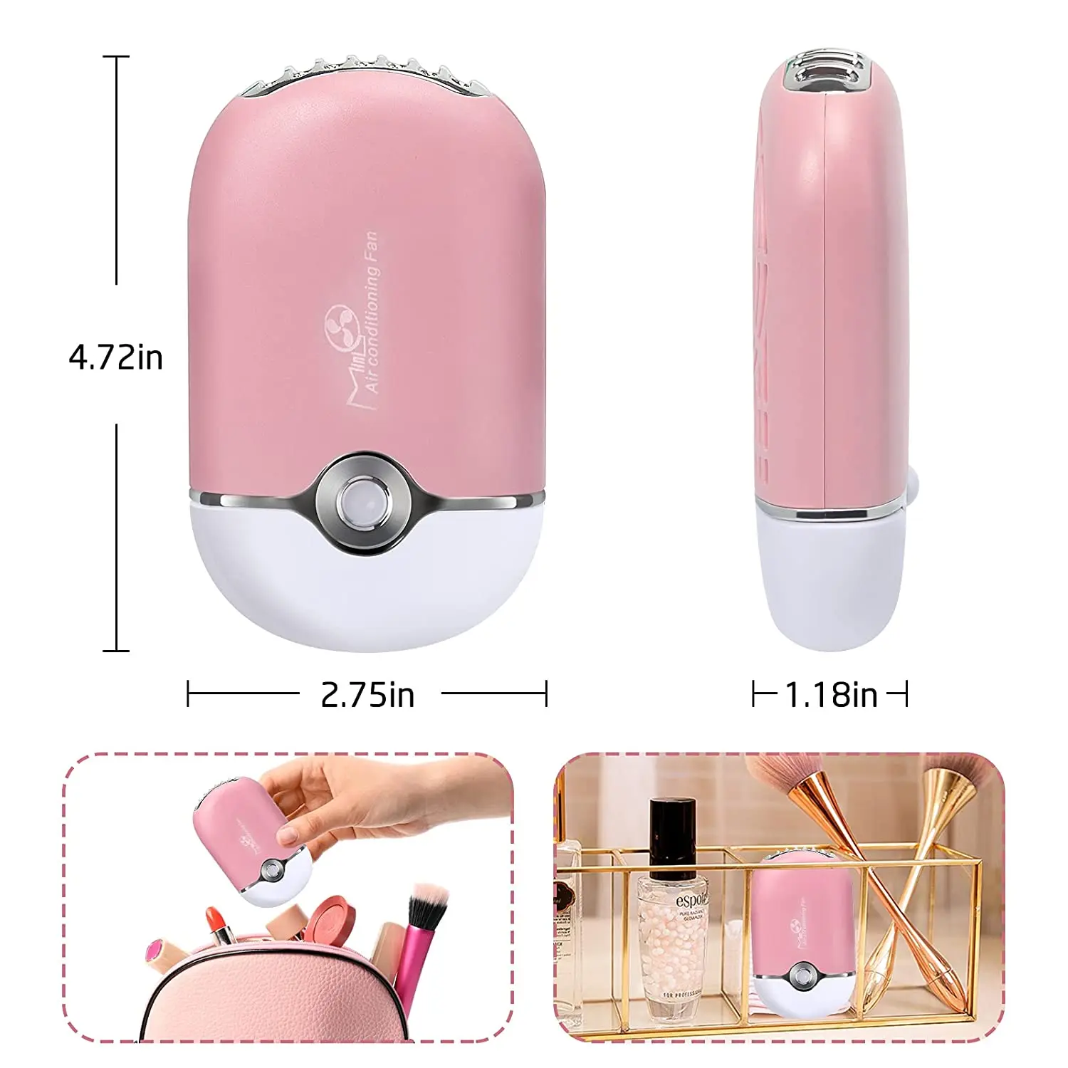 RTS1 Hot Selling Portable Usb Rechargeable Fan Private Label Nail Eyelash Fan Dryer Women Mini Travel Eyelashes Fan