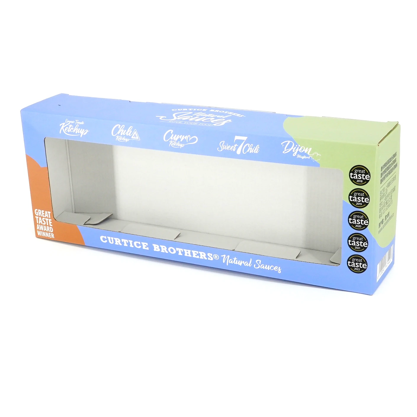 Custom Colorful Printing Paper Box for 4 Jam Jars Packaging with Windows in Different Sizes Customized