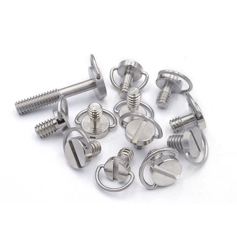 Stainless Steel Gimbal Base D Shaft D-Ring 1/4 Quick Release Tripod SLR Camera Screw for Camera Tripod Monopod QR Plate