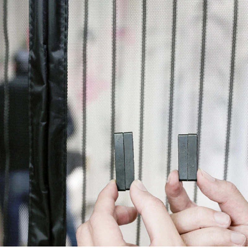 Magnetic Strip Reinforced Mesh mosquito Screen Door curtain With Door Screen