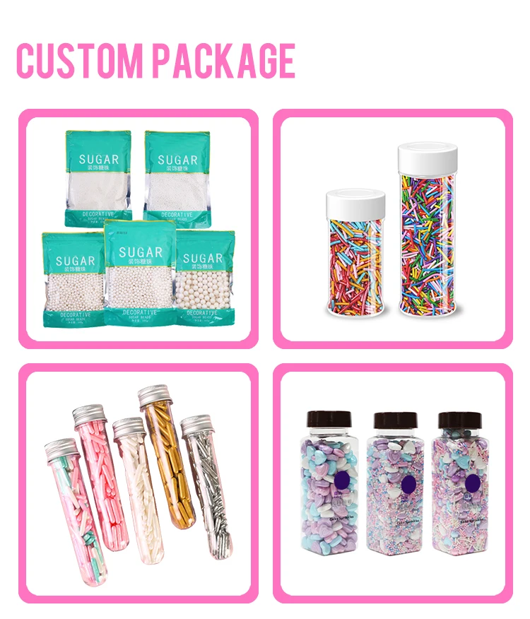 Fall Polymer Clay Unicorn Plastic Bottles Groothandel Bulk Verpakking Cake Shaker Candy Red Leaf Sweet Impact Sprinkles