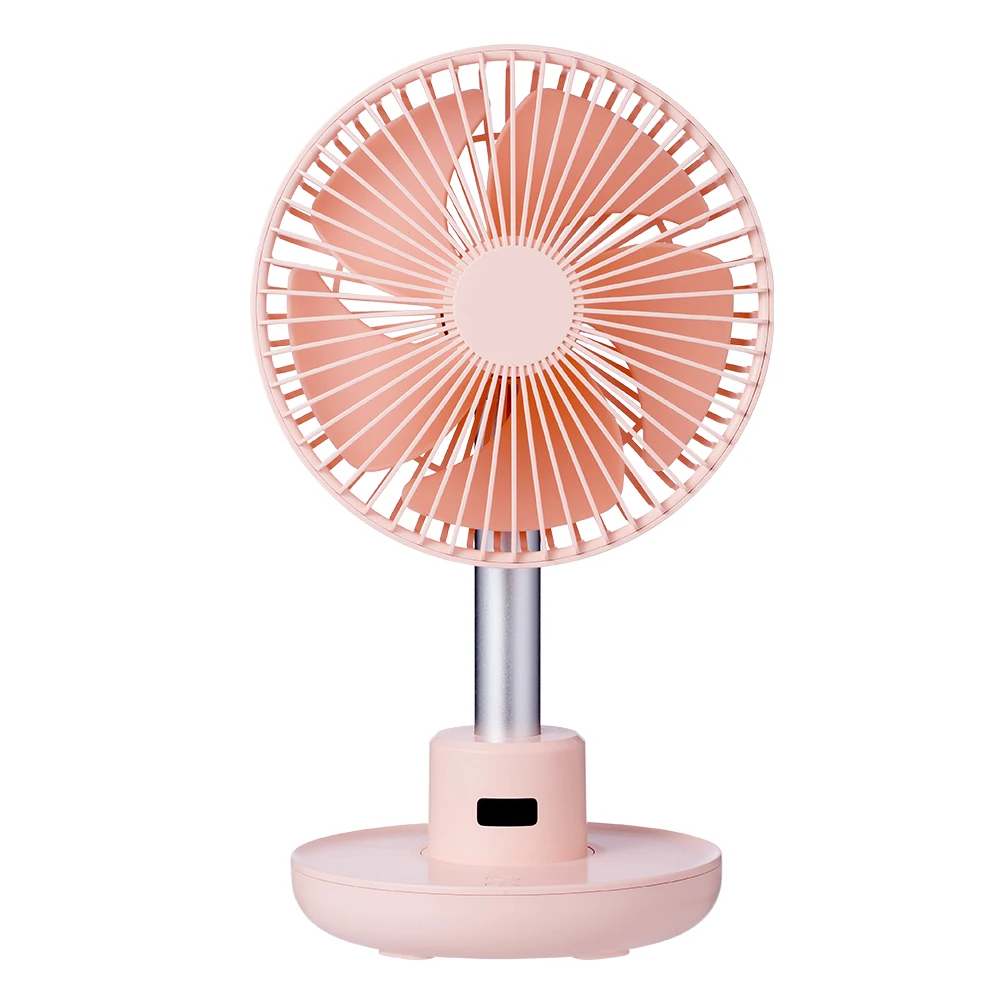4000mah KC Battery Rechargeable Small Portable Handheld Fans Air Cooler Automatic Oscillating Stand Fan with LCD Screen