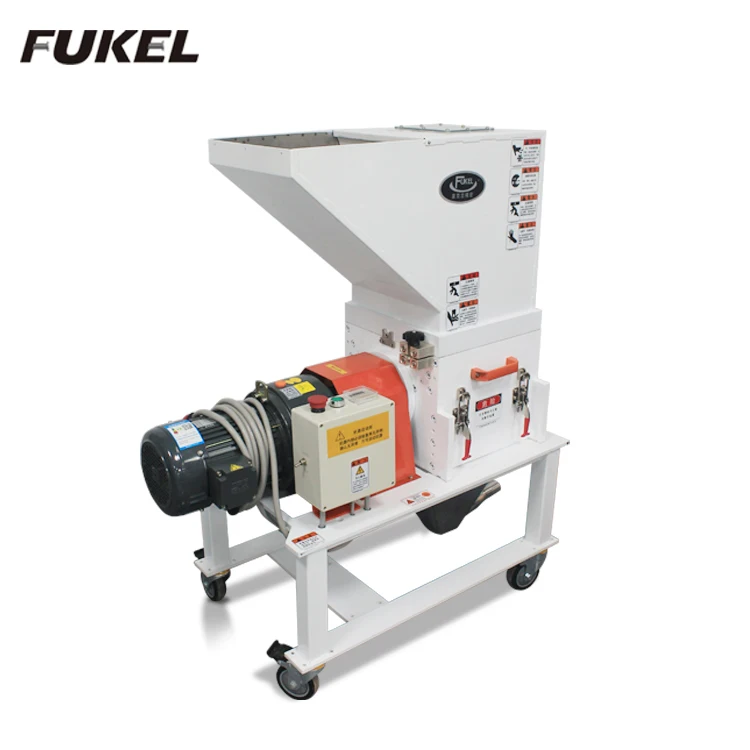FUKEL CE Standard PET Bottle Barrel PVC Grinder Machine PP PE Small Plastic Crusher
