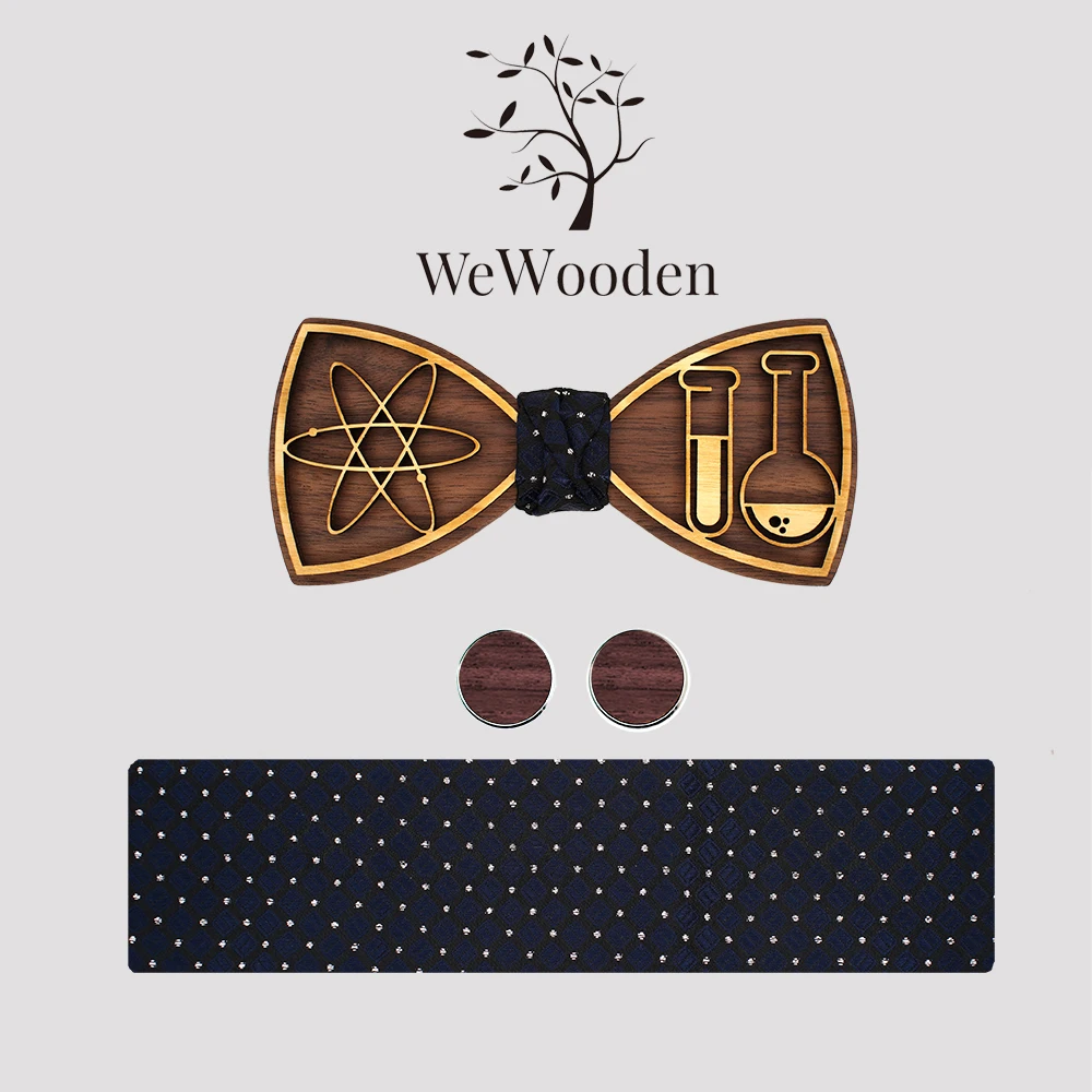 Деревянный галстук-бабочка и носовой платок Пейсли мужской клетчатый галстук-бабочка деревянный вырезанный цветочный дизайн и коробка модные новые Галстуки