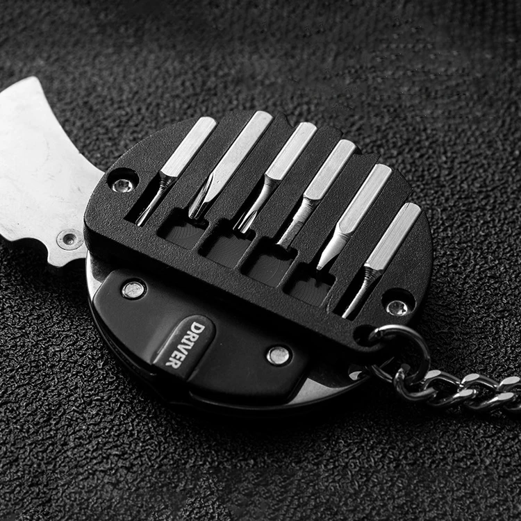 Camping Gadget Item EDC Mini Multi Function Tools Pocket Screwdriver Knife Survival Tool Metal Key Chains Gadgets For Man