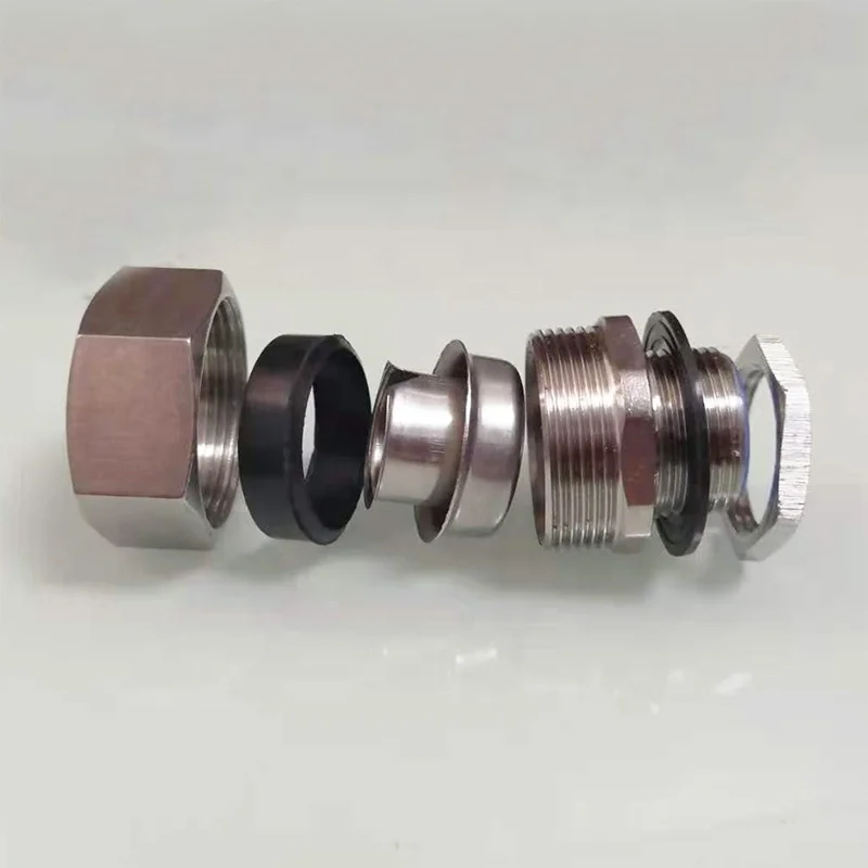 Hot Sale SS316 25MM M thread Flexible Conduit Adapter Connector Liquid Tight Flexible Pipe Connector