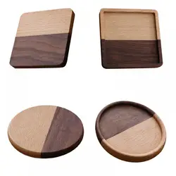 Multicolor stitching-cup coasters for cold and hold drink square and round coasters