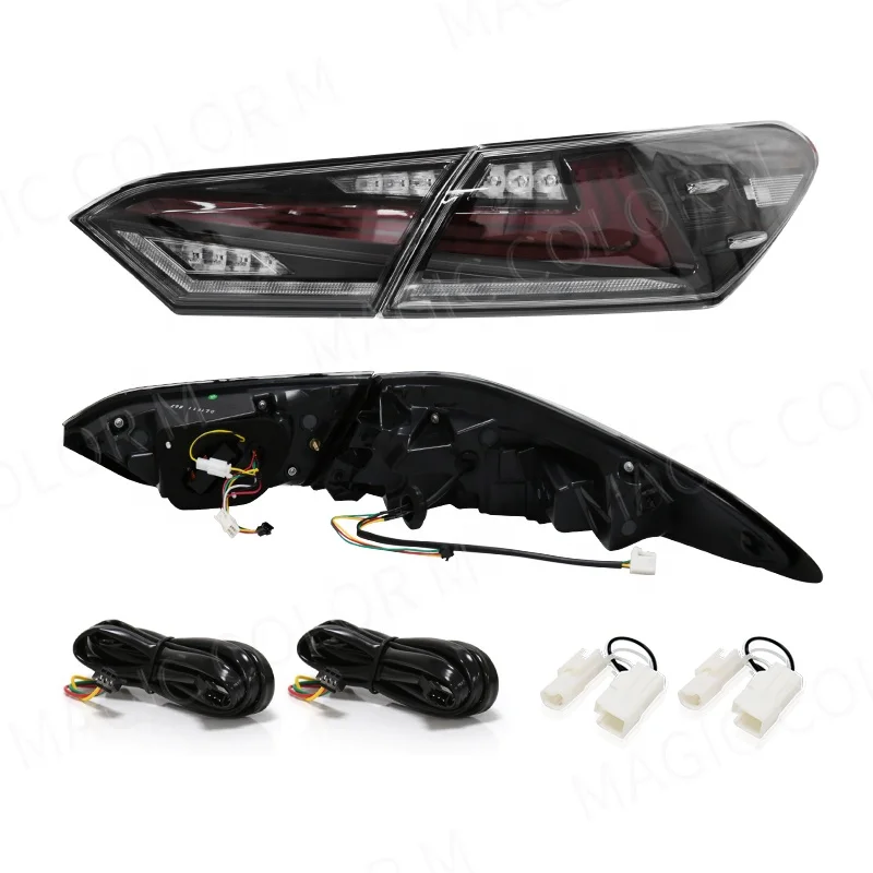 Full LED Warning Taillight for Toyota Camry 2018 2019 2020 2021 Turn Signal Brake Driving Lamps Auto Tail light Accessories