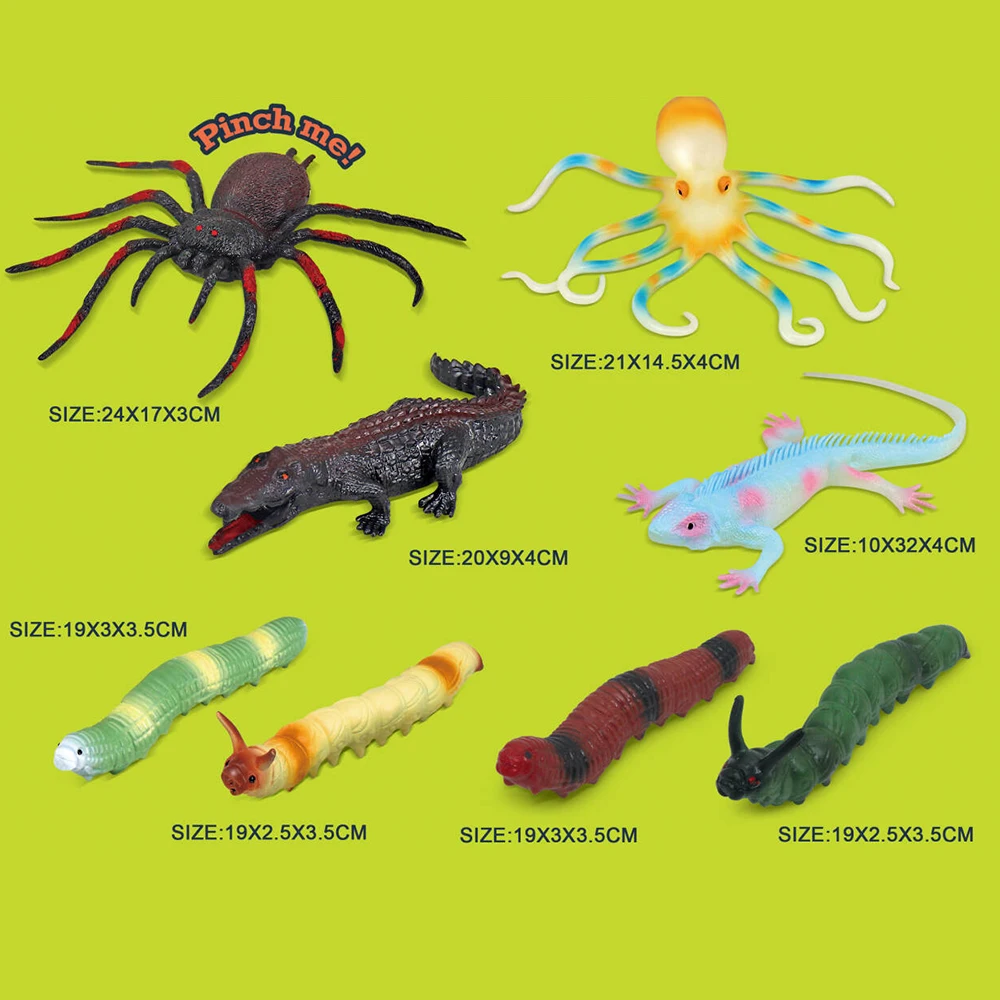 New Decompression and venting toys Lizard/Octopus/Spider/Crocodile/Bug Marine animal tpr stretching toys