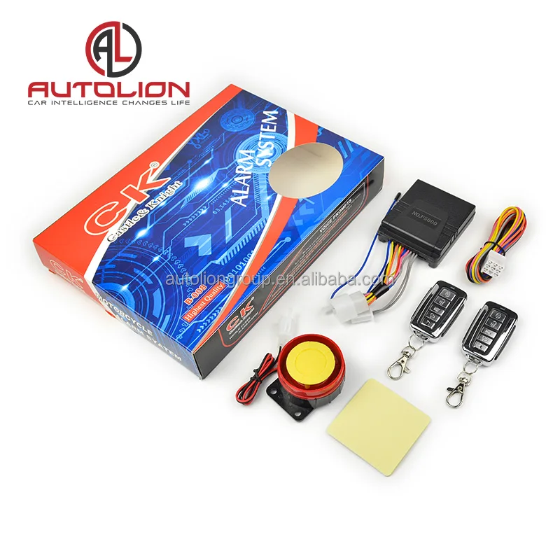 Waterproof Motorcycle Alarm Anti-hijacking System with 2 Remote Control Key