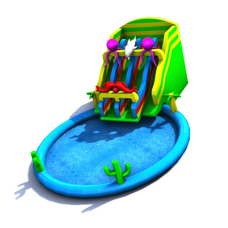 Adults Ground Giants Inflatable Swing Water Park with Water Slide Pool for Kids