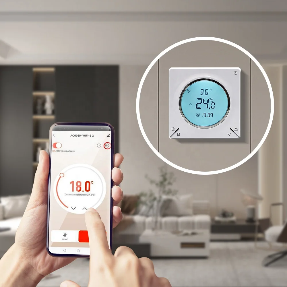 Thermostatic 24volt Heating Smart Minisplit Wifi Thermostat Ic For Water Radiator Temperature Air Condition Controller Logger