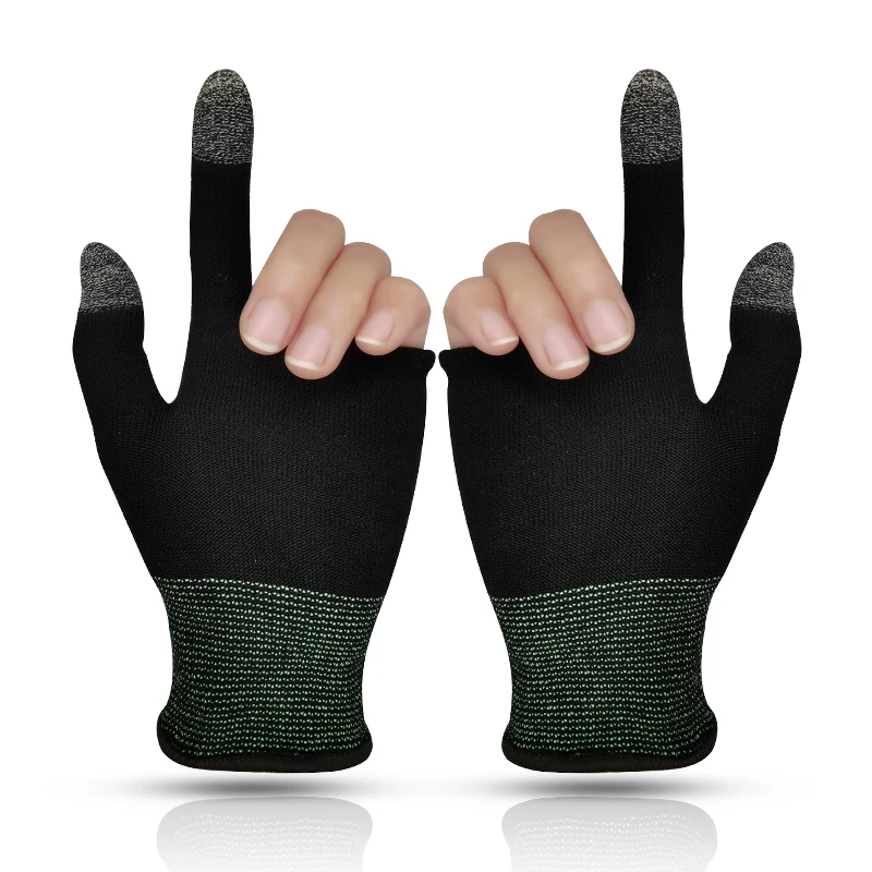 Free sample silver Fiber Gaming Hand Gloves Thumb Gloves for Gaming finger gloves for gaming