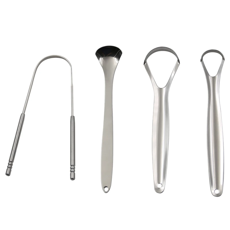 Best Selling Surgical Grade Stainless Steel Tongue Cleaners Tongue Scraper Set