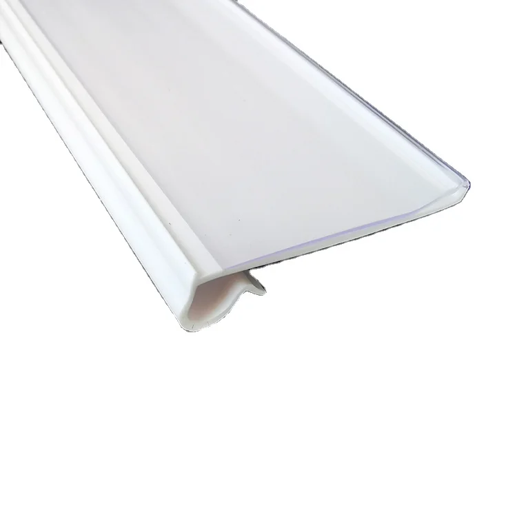 PVC hanging plastic price tag label holder for wire shelf Display Price PVC Plastic Shelf Label Holder Hanging Plastic Label