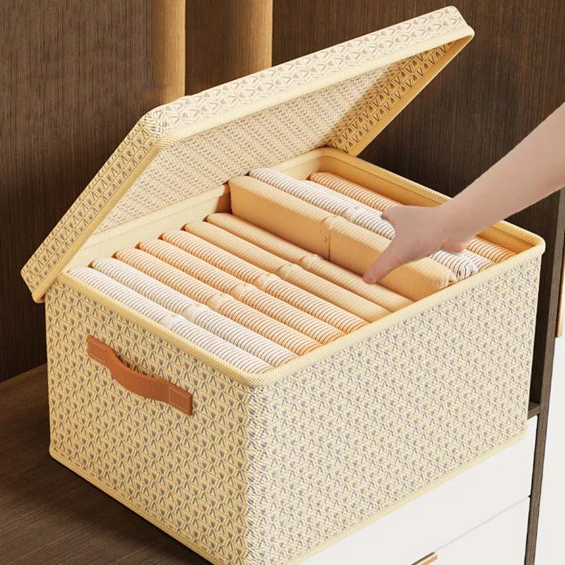 Clothes quilt sorganizing box thickened hard board folding with lid storage box trousers storage  home dormitory storage box