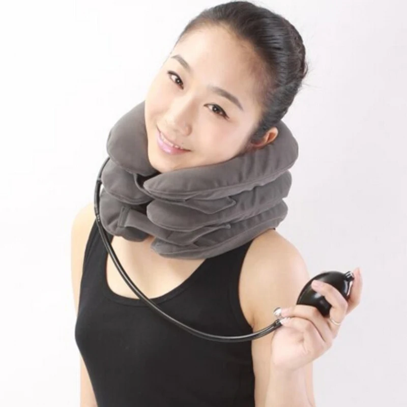 Manufacturer Medical Equipment 3 Layers Air Neck Traction Relive Pain Cervical Neck Traction Device