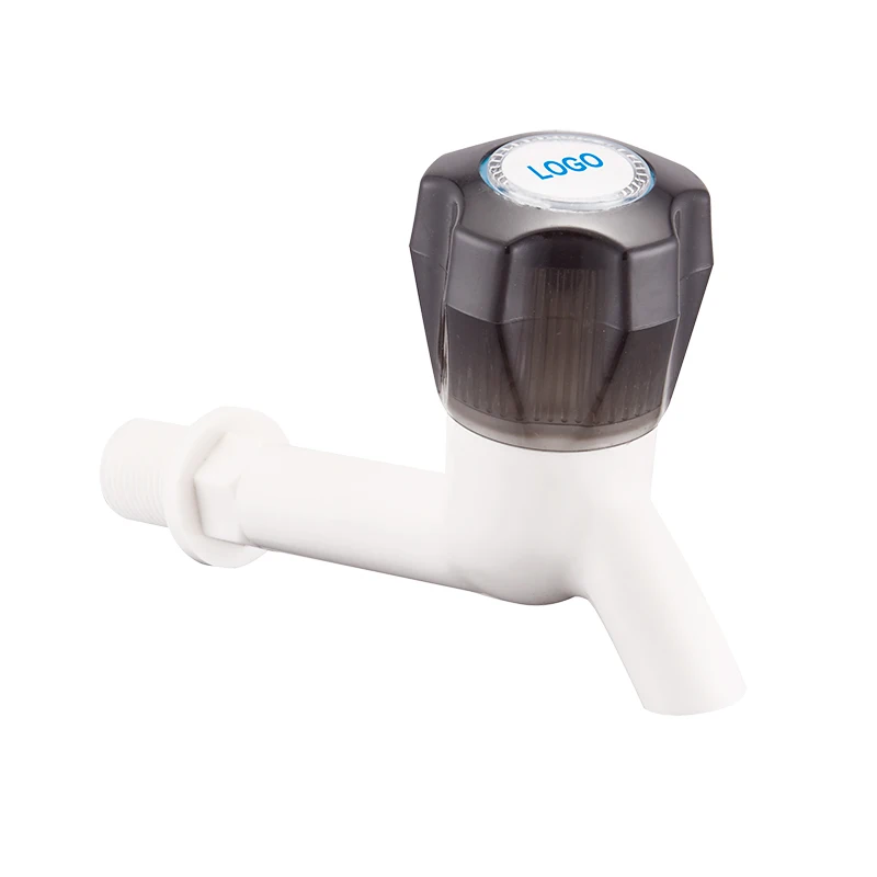 Modern Single-Function ABS Plastic Faucet with Extended Thread Wall-Mounted Single-Hole Installation for Bathroom Kitchen Use