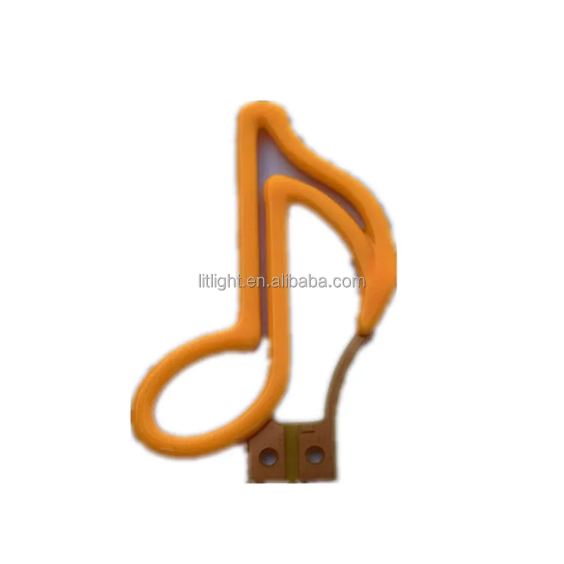 Craft Retro decorative light source Soft filament chip Small music note warm white Yellow 2200K 3V LED light sheet sign flexible