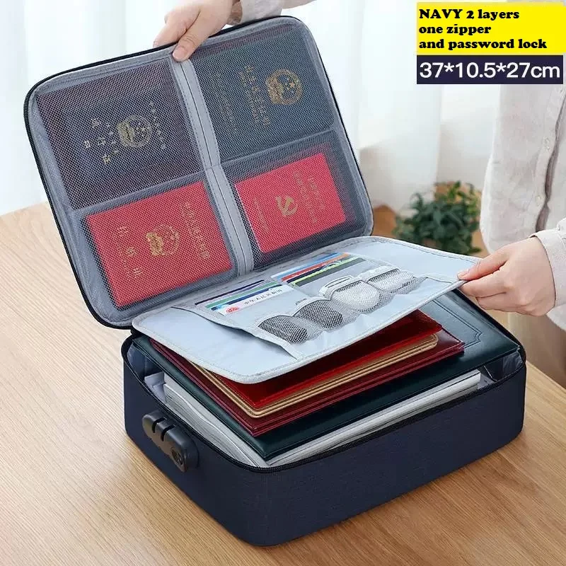 Wholesale Closure Zipper Filing Bag Portable Document Display Cases