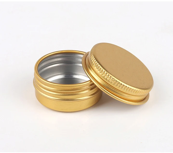 10g Silver Blue Gold Pink Screw Top Solid Perfume Tins Small Aluminium Jar Custom Printed Metal Lip Balm Tin Can