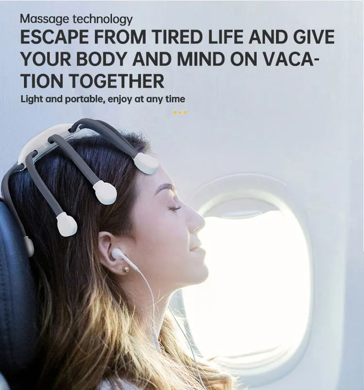 Hot sale 4 Heads Rechargeable Smart Vibration Spider Head Massager Vibrating Octopus Electric Scalp Head Massager