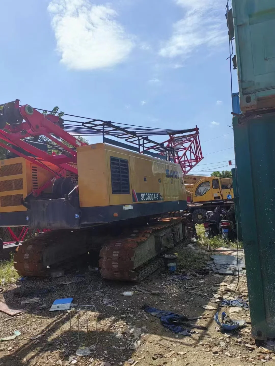 2021year Used machine Chinese brand SANY SCC600 60ton crawler crane  with freefall cheap  for sale