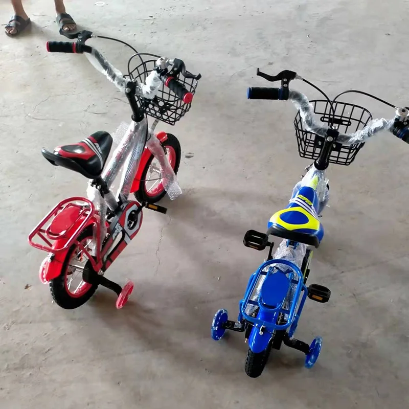 Hot Sal Red Kids Bike Toy with Aluminum Alloy Steel Rim and Training Wheels for 3-8 Years Old Child Bicycle