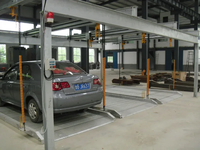 Two Levels Mechanical puzzle Car Parking garage moving  system