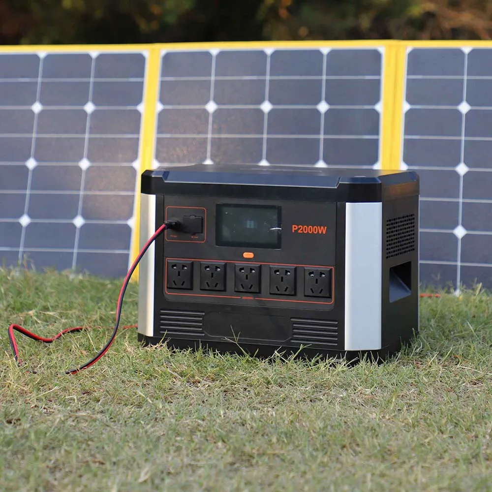 Phone Computer Car Fast Charging Power Bank 2000W Portable Solar Generator Lifepo4 Portable Power Station For Home and Camping