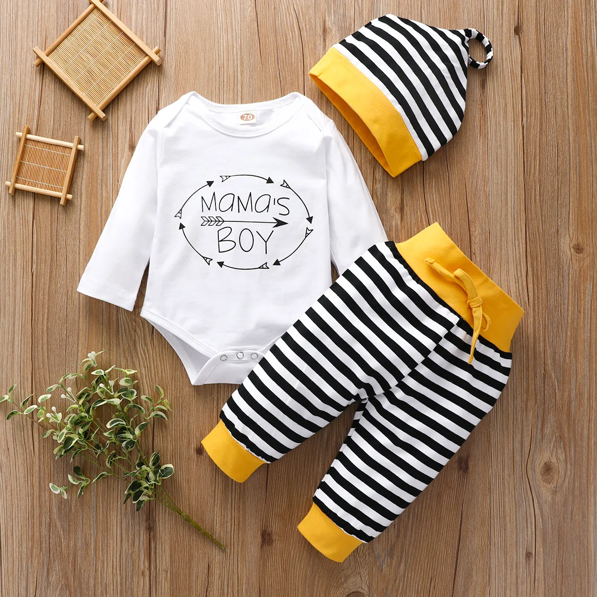 China Manufacturer Dress Boys Newborn Set Striped Pants Long Sleeve Baby Boy Clothes