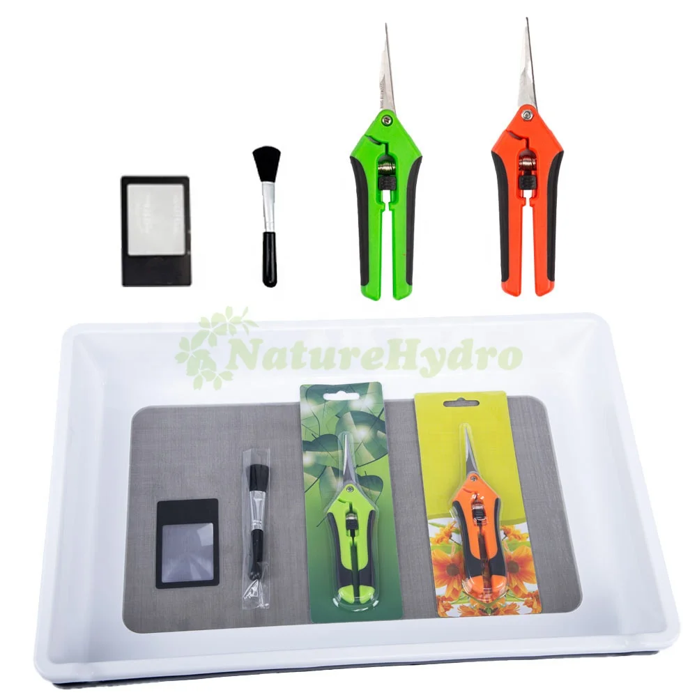 Stainless Steel Sieve Filterable Trimming Tray Fine Trim Bins