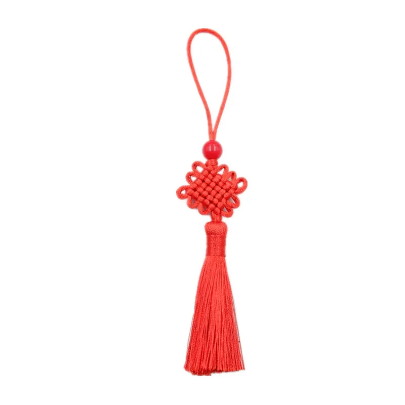 Handmade mini Chinese knot tassel weaving crafts small pendant bookmark hanging whisk tassel