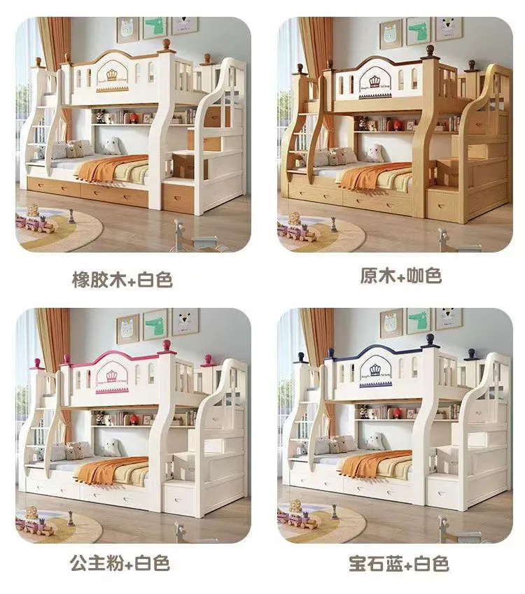 Wholesale Modern Hotel School Dormitory Apartment Bed University Apartment Wooden Bunk Beds With Stairs