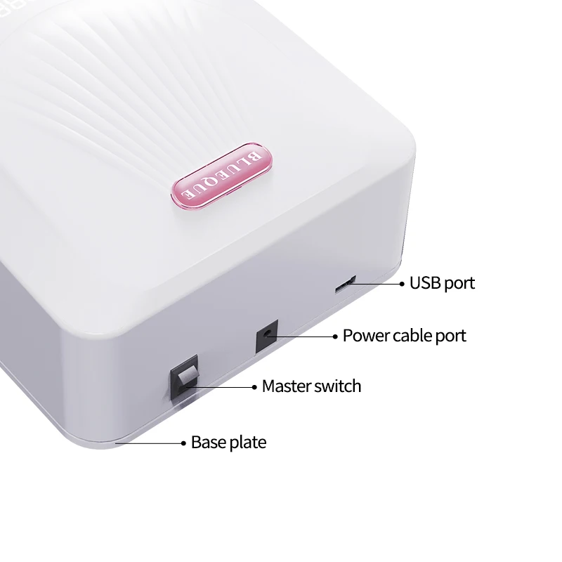 UV LED Nail Lamp Cordless UV Lamp 192W Rechargeable Nail Dryer Professional Gel Polish Curing Light with Auto Sensor for Home