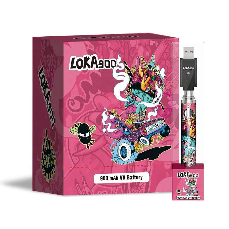 2021 Unique Design Vape Pen Battery Loka 900mAh 510 Thread Cbd
