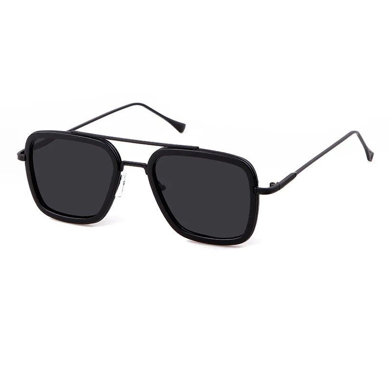ADE WU STY9018A Fashion Square Frame Sun Glasses Men Double Bridge Driving Sunglasses Women Classic Designer Pilot shades UV400