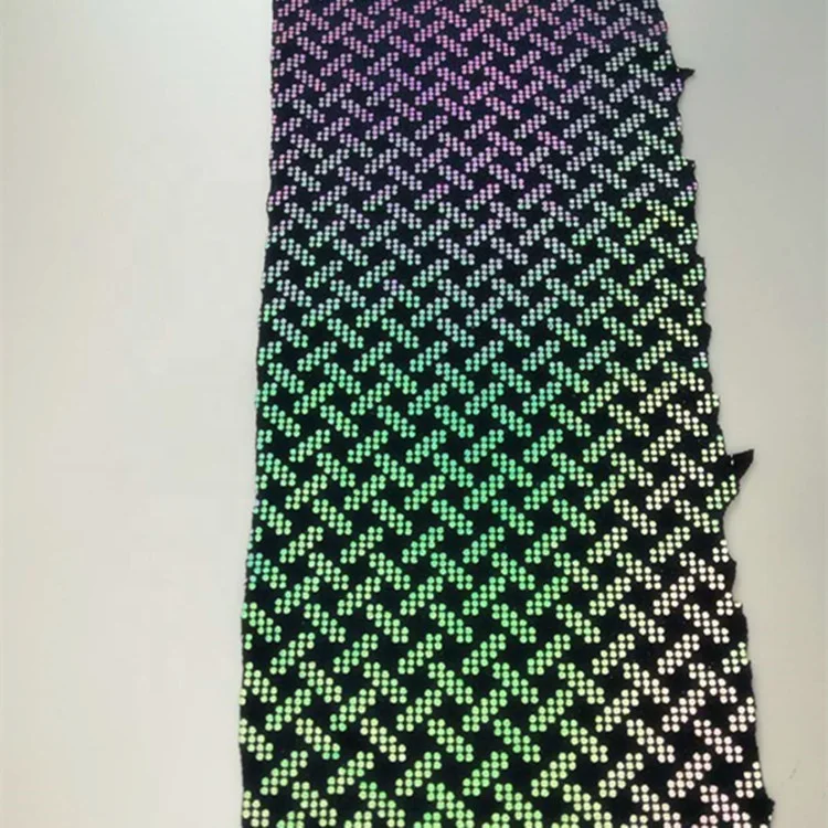 Wholesale Cheap Stretchable Rainbow Reflective Spandex Fabric for Fashion Clothing or Jacket