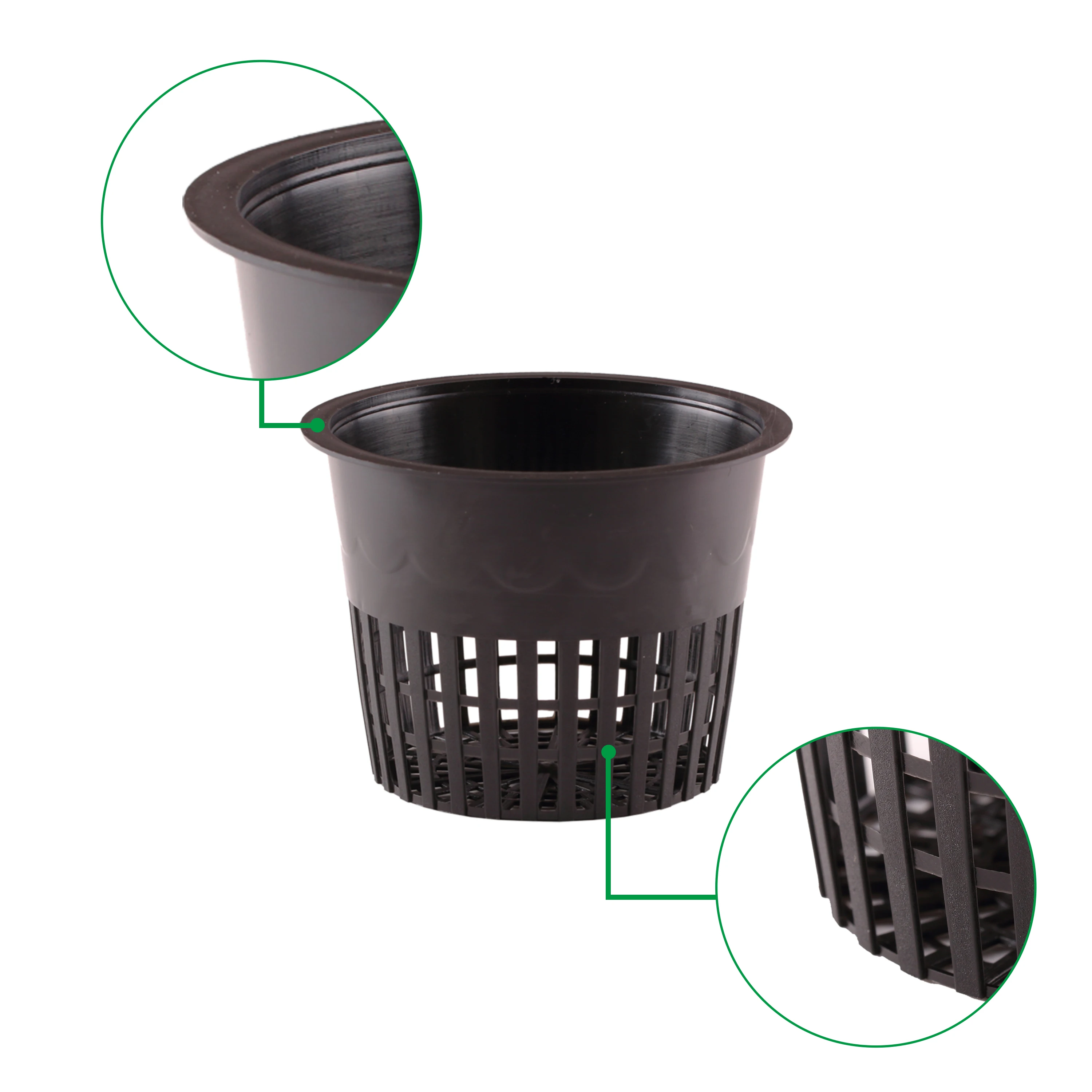 Direct delivery from overseas warehouse Agriculture Plant Pots Black Mesh Net Pot Cup for Hydroponics