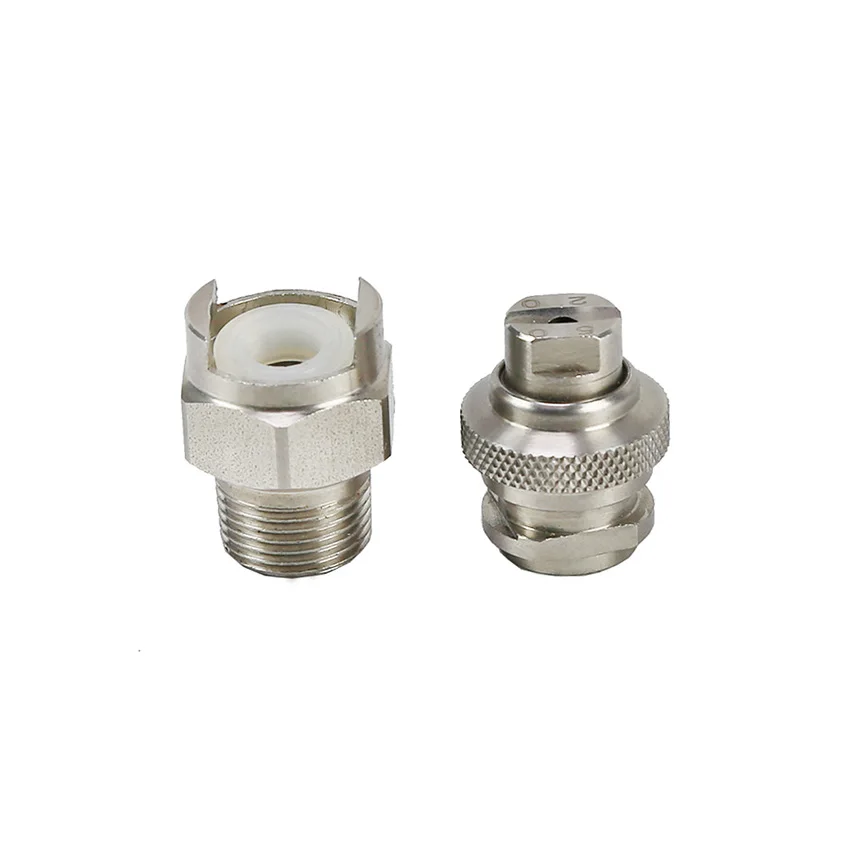 Трехкомпонентная БЫСТРОРАЗЪЕМНАЯ плоская Форсунка для распыления воды Vee Jet 1/4 дюйма 304SS